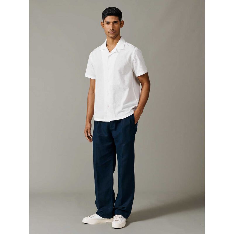 Aubin Brambling Seersucker Short Sleeved Shirt image number 3
